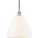 Innovations Lighting Edison Dome Polished Nickel/Matte White Pendant Lamp 12"