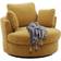 Chenille Velvet Loveseat Yellow Lounge Chair 33.1"