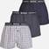 HUGO BOSS Three-pack of pyjama shorts in cotton poplin