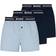 HUGO BOSS Three-pack of pyjama shorts in cotton poplin
