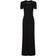 Palm Angels Open Back Ribbed Cotton Long Dress Schwarz