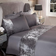 Sienna Crushed Duvet Cover Grey, Silver (230x220cm)