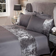 Sienna Crushed Duvet Cover Grey, Silver (230x220cm)
