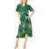 MELA Mela London Floral Print Wrap Midi Dress - Green