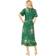 MELA Mela London Floral Print Wrap Midi Dress - Green