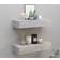 vidaXL 330266 Concrete Grey Væghylde 60cm 2stk