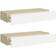 vidaXL 330264 Oak/White Vägghylla 60cm 2st
