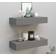 vidaXL 330260 Grey Vägghylla 60cm 2st