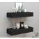 vidaXL 330258 Black Wall Shelf 60cm 2pcs