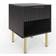 GFW Nervata Black Bedside Table 39x39cm