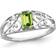 Harmony Emerald Cut Ring - Silver/Peridot