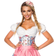 Dirndline Dirndl Lyseblå Blomstret Deluxe