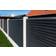 XL FENCE Rafte Komposithegn med Betonstolper 180cm - Sort