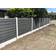 XL FENCE WPC Dobbeltklink Komposithegn med Betonstolper 180cm – Sort