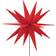 vidaXL Star with LED Red Julestjerne 58cm