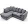 Abakus Direct Jumbo Cord L Shaped Sofa 212cm 3 Seater