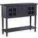 Decor Therapy Morgan Two Door Antique Navy Console Table 14x42"