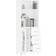 vidaXL Highboard ‎1 Glass Door 3 Drawers White Skænk 69.5x180cm
