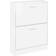 vidaXL 59x17x81cm High Gloss White Portascarpe 59x81cm