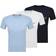 HUGO BOSS Logo Underwear T-shirts in Cotton Jersey 3-pack - White/Blue