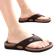 Shein Letter Graphic Toe Post Slippers - Brown