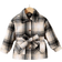 Shein Young Girl Casual Plaid Printed Double Pockets Long Sleeve Belted Wool Coat - Multicolor