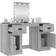 vidaXL 130x50x132.5cm Grey Sonoma Toiletbord 50x130cm