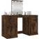 vidaXL 130x50x132.5cm Smoked Oak Dressing Table 50x130cm