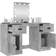 vidaXL 130x50x132.5cm Concrete Grey Toiletbord 50x130cm