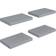 vidaXL 323849 Grey Vägghylla 40cm 4st