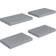 vidaXL 323849 Grey Wall Shelf 15.7" 4pcs