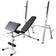 vidaXL Workout Bench with Weight Rack, Barbell and Dumbbell Set 60.5kg