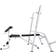 vidaXL Workout Bench with Weight Rack, Barbell and Dumbbell Set 60.5kg