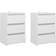 vidaXL Engineered Wood White Sängbord 35x40cm 2st