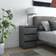 vidaXL Engineered Wood High Gloss Grey Sängbord 35x40cm 2st
