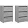 vidaXL Engineered Wood Grey Sonoma Mesita de noche 35x40cm 2pcs