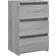 vidaXL Engineered Wood Grey Sonoma Mesita de noche 35x40cm 2pcs