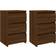 vidaXL Engineered Wood Brown Oak Mesita de noche 35x40cm 2pcs