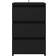 vidaXL Engineered Wood Black Mesita de noche 35x40cm 2pcs