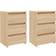 vidaXL Engineered Wood Sonoma Oak Bedside Table 35x40cm 2pcs