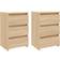 vidaXL Engineered Wood Sonoma Oak Sängbord 35x40cm 2st