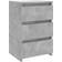 vidaXL Engineered Wood Concrete Grey Nattbord 35x40cm 2st