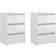vidaXL Engineered Wood High Gloss White Sengebord 35x40cm 2stk