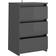 vidaXL Bed Cabinet High Gloss Grey Nachttisch 35x40cm