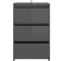 vidaXL Bed Cabinet High Gloss Grey Nachttisch 35x40cm