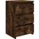 vidaXL Bed Cabinet Smoked Oak Bedside Table 35x40cm