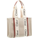 Chloé Medium Wood Tote Bag - White/Brown