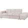 Beliani Falster with Stool Beige Soffa 210cm 3-sits