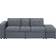 Beliani Falster with Stool Dark Gray Soffa 210cm 3-sits