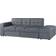 Beliani Falster with Stool Dark Gray Sofa 210cm 3 Seater